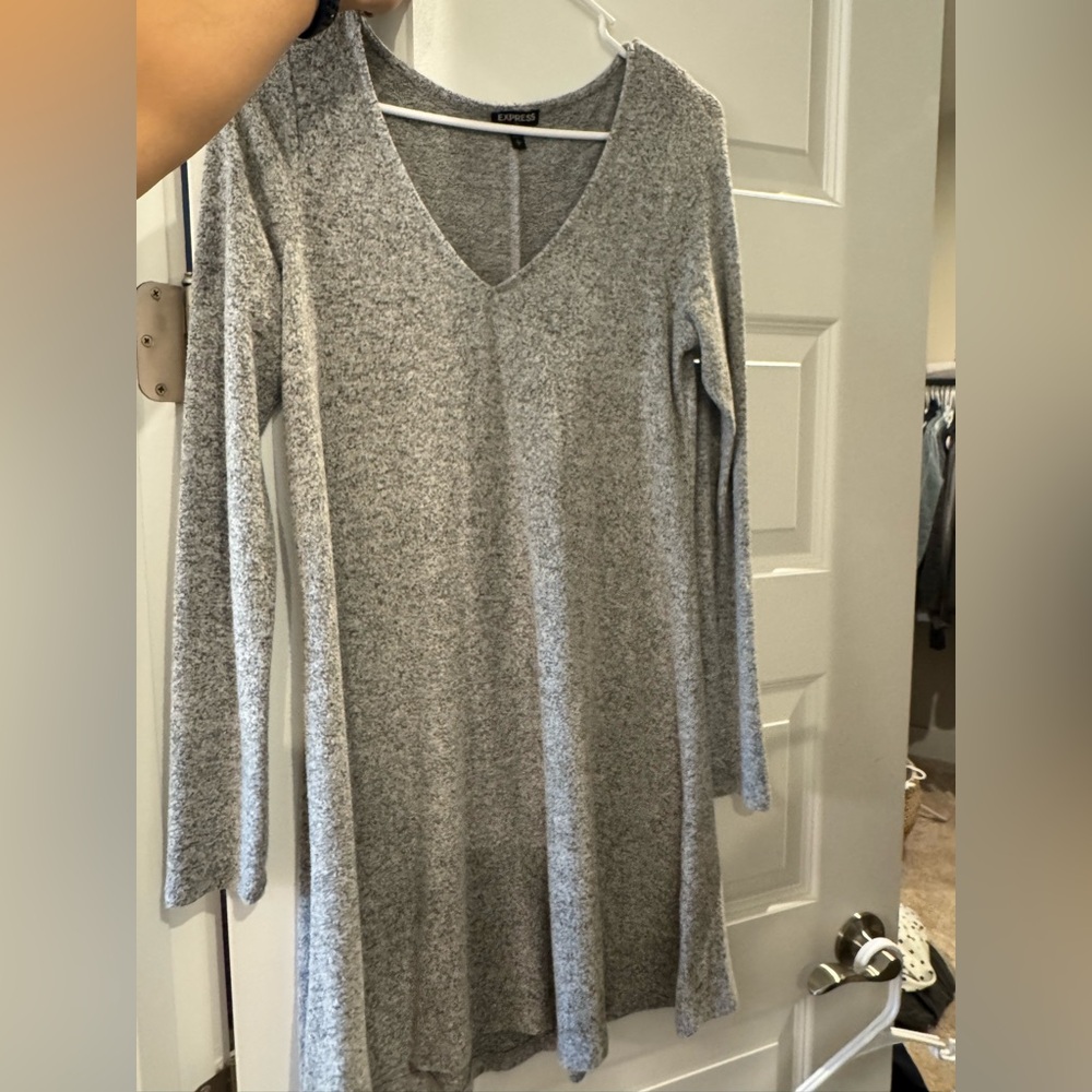 Express Heather Gray and light Gray Long Sleeve Dresses (get 2 for price of 1)!